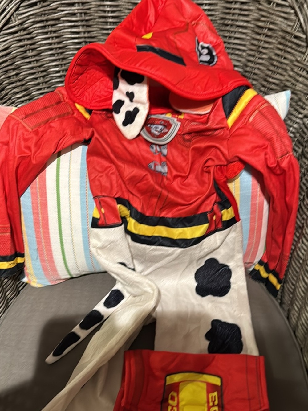 PAW PATROL COSTUME 🐶❤️❤️! MARSHALL Firefighter Kids Costume